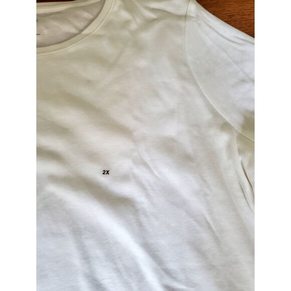 Talbots Womens 2X White Cotton Short Sleeve Tee & Blue Sleeveless Tank Set of 2 - Picture 4 of 8